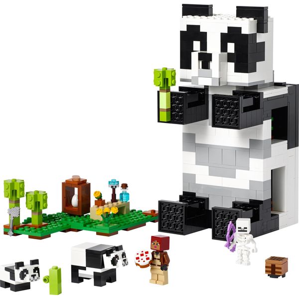 Lego 21245 Minecraft The Panda House Set, Casa Giocattolo Del Panda Mobile Con Figure Di Animali E Scheletro, Giocattolo Per Bambini E Bambine Dagli 8 Anni In Su-image