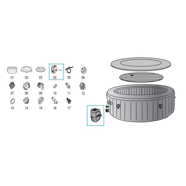 Pompa Bestway® LAY-Z-SPA® Miami Airjet™ Per Vasca Idromassaggio-image