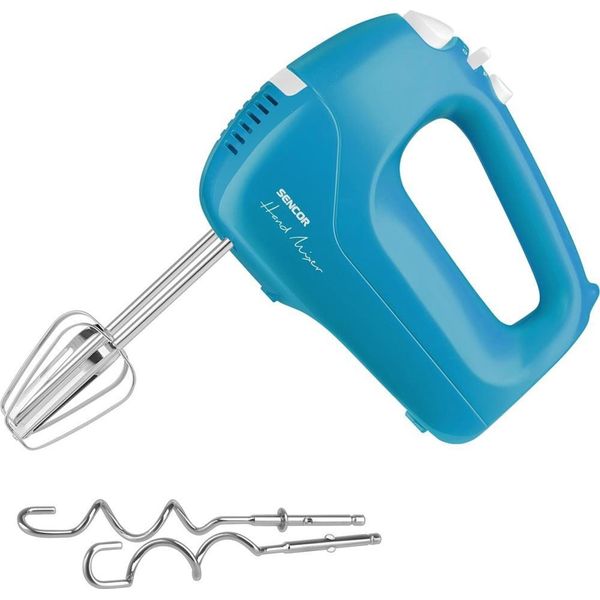 Sencor Shm 5407TQ Frusta A Mano, 5 Velocità + Turbo, 2 Accessori Inclusi (Set Di Fruste E Fruste Per Impastare), Comodo Rilascio E Rimozione Degli Accessori, Potenza 200W-image