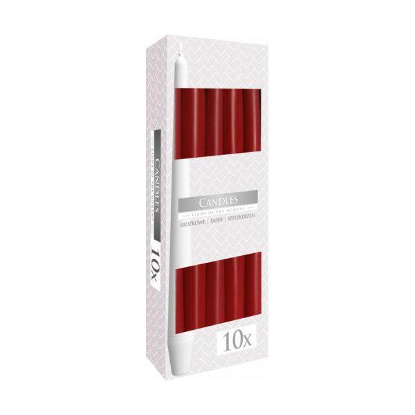 Candela A Cono Da Tavolo Bispol Aura 7H 24,5CM S30-036 Burgund 10Pz.-image