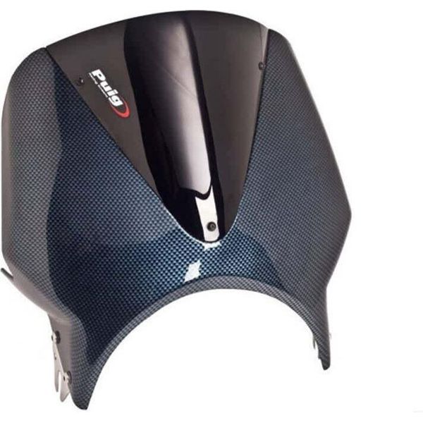 Cupolino Puig Vision Nero 330X310Mm Omologato Abe Per Kawasaki-image