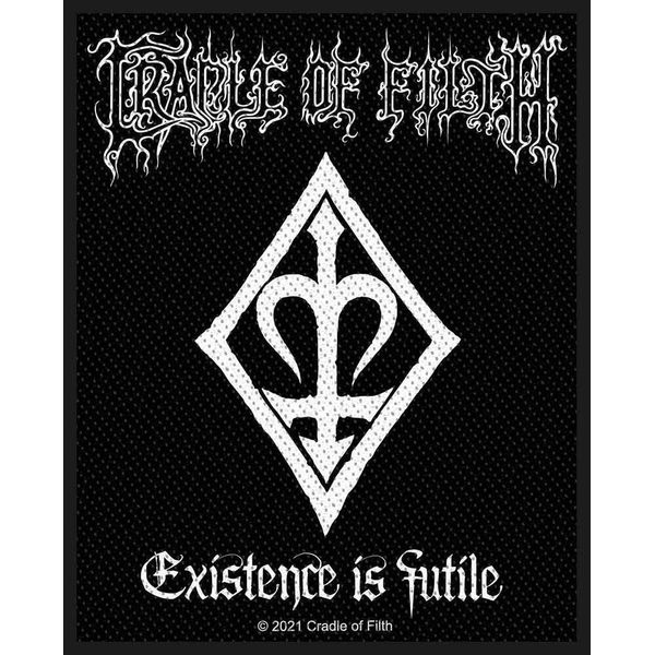 Cradle Of Filth - Toppa "Existence Is Futile"" - Poliestere RO3739 (Taglia Unica) (Nero/Bianco)"-image