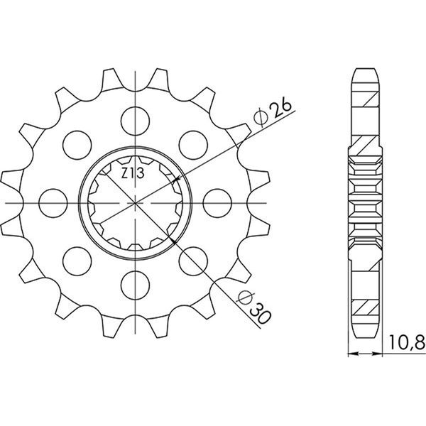 Pignone Passo 530 - Z 17 Denti (Dis.21801)-image