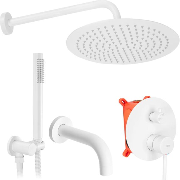 Set Da Vasca-Doccia Da Incasso Rea Lungo White Matt + Box-image