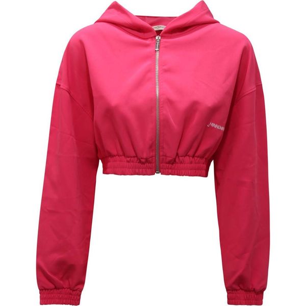 3081AU Felpa Donna Hinnominate Woman Crop Full-Zip Sweatshirt-image