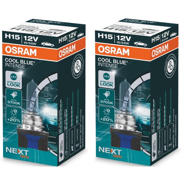 2 Lampadine Osram Cool Blue Intense Next Generation Per Fari / Attacco H15-image
