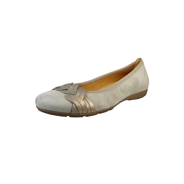 Gabor Ballerina Classica Da Donna In Velluto Chev. F Larghezza 44.160 Grigio-image