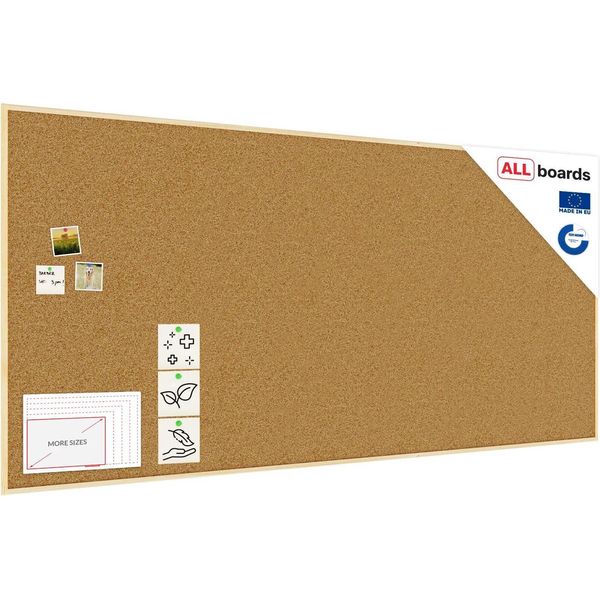Bacheca In Sughero (Cornice In Legno) 250X120 Cm-image
