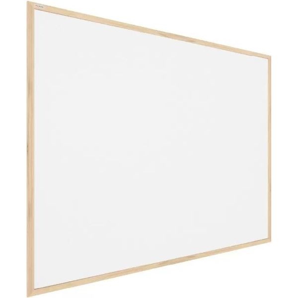Bacheca In Sughero Bianco (Cornice In Legno) 90X60 Cm-image