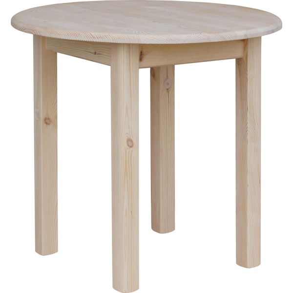 Tavolo Da Pranzo Tavolo Da Cucina Rotondo Non Trattato 90 Cm-image