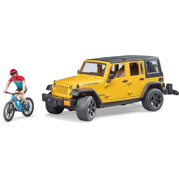 Bruder 2543 Bruder Jeep Wrangler Rubicon Unlimited Mit Mountainbike Spielzeugauto-image
