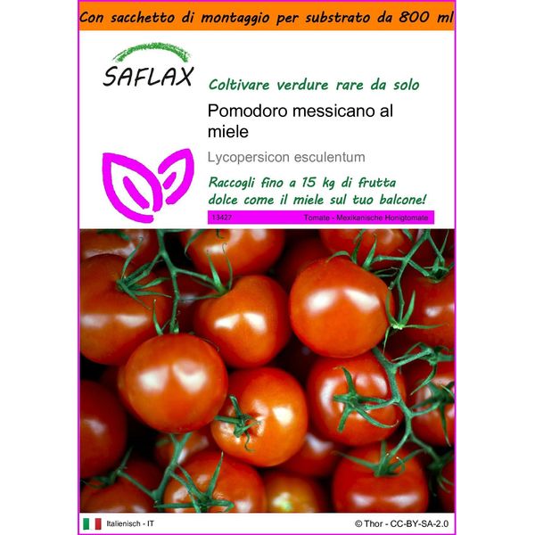 Saflax Garden In The Bag - Pomodoro Messicano Al Miele - 10 Semi - Lycopersicon-image