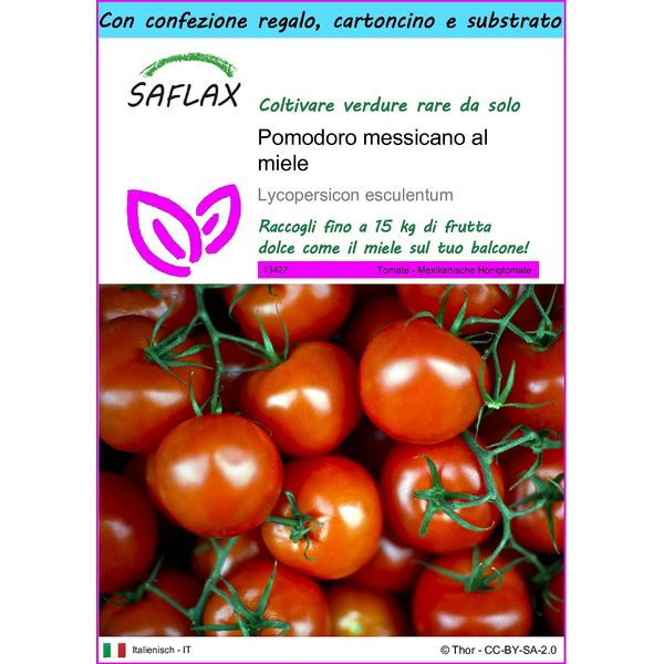Saflax Set Regalo - Pomodoro Messicano Al Miele - 10 Semi - Lycopersicon-image