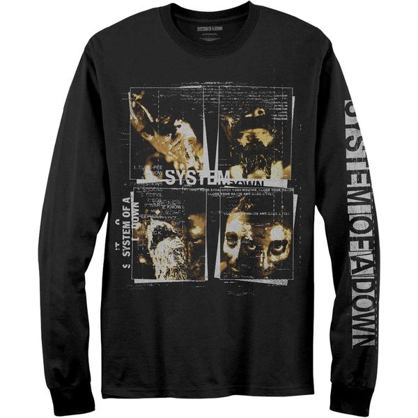 System Of A Down - Maglietta Uomo/Donna Unisex A Maniche Lunghe RO1639 (Xxl) (Nero)-image