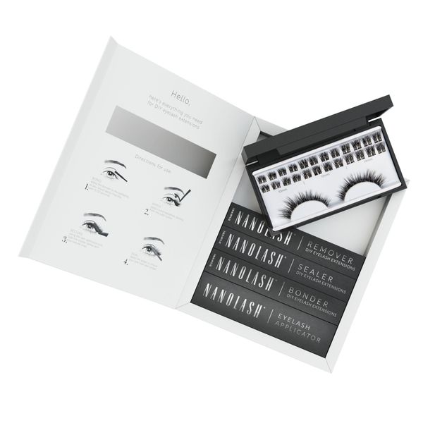Starter Kit Per Extension Ciglia A Grappolo A Fai Da Te Heartbreaker Nanolash-image