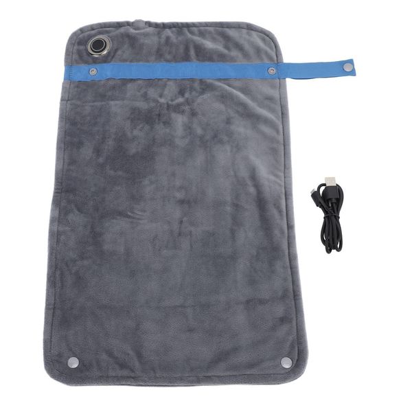 Coperta Riscaldante Usb Con Controllo Della Temperatura - Coperta Riscaldante Elettrica Per Casa E Ufficio, Riscaldamento Al Ginocchio, Grigio Scuro-image