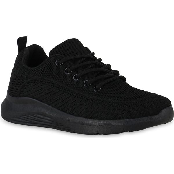 Van Hill Scarpe Da Corsa Da Donna Scarpe Sportive Con Suola Profilata In Maglia 841023, Colore: Nero, Taglia: 36-image