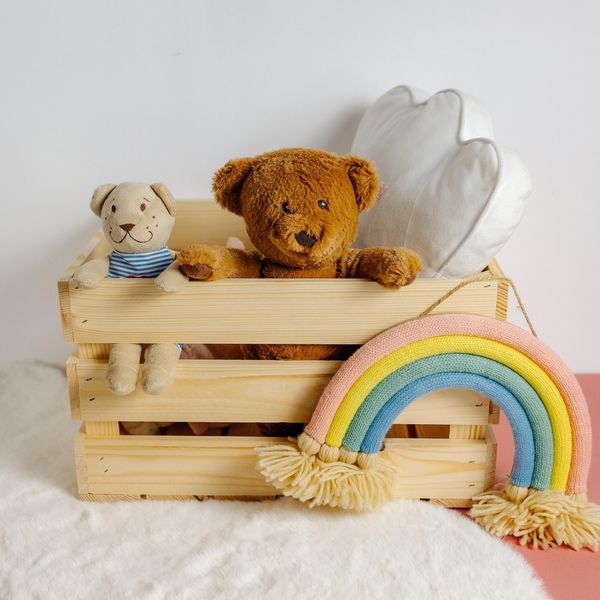 Creative Deco Cassetta Naturale In Legno | 40 X 30 X 23 Cm | Cassetta Di Legno In Stile Vintage, Shabby | Porta Oggetti, Portafrutta, Decorazioni Diy-image