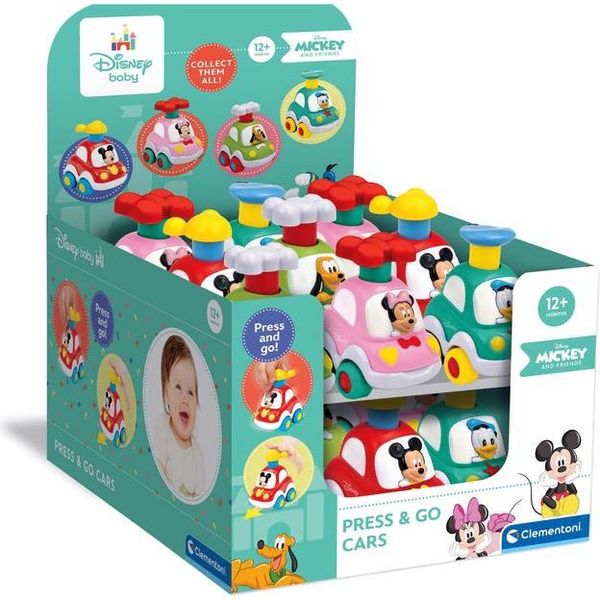 Clementoni Baby Macchinina Disney Press & Go! 17920 - Giocattolo Per Bambini-image