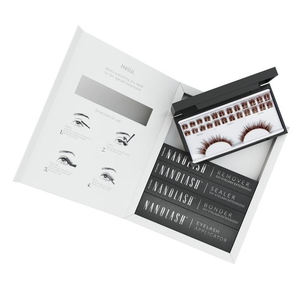 Starter Kit Per Extension Ciglia A Grappolo Marroni Fai Da Te Heartbreaker Nanolash-image