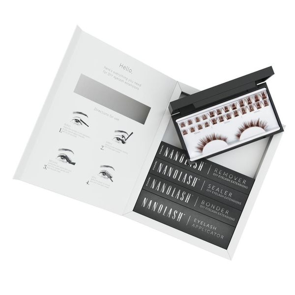 Starter Kit Per Extension Ciglia A Grappolo Marroni Fai Da Te Harmony Nanolash-image