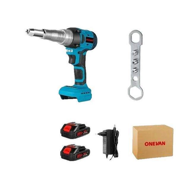 Pistola Elettrica Per Rivetti, Motore Brushless, Funzionamento A Batteria, 2 Batterie Spina Ue-image
