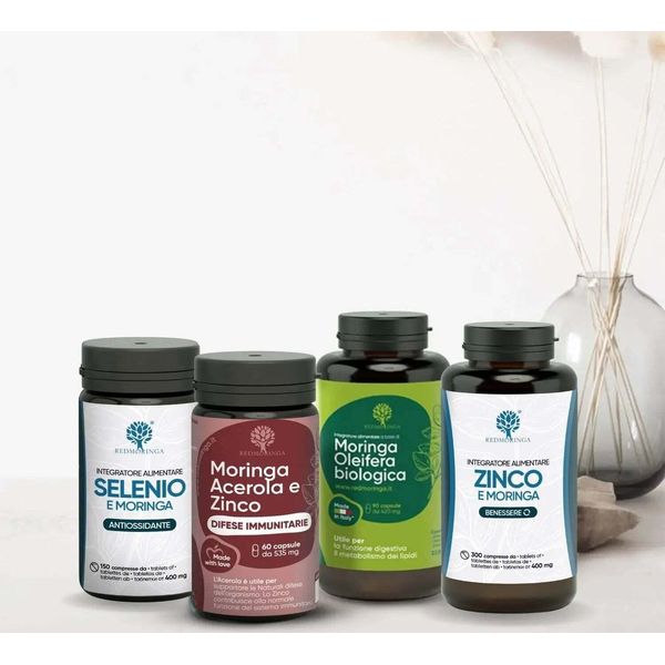 Redmoringa Trattamento Per Potenziare Il Sistema Immunitario | Zinco, Selenio, Vitamina C E Moringa-image
