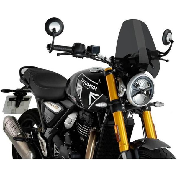 Cupolino Puig Naked Sport Fumè Scuro Omologato Abe Per Triumph-image