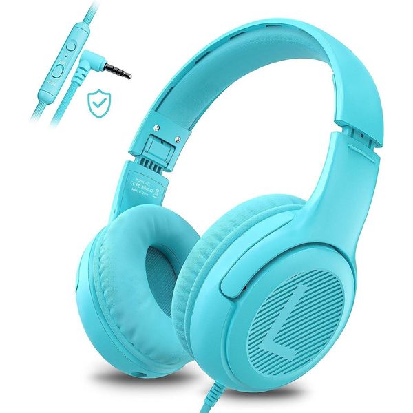 Bambini, Cuffie Per Bambini Con Cavo E Microfono, Cuffie Over Ear Per Bambini 85/94Db Limitatore Di Volume, Suono Stereo, Pieghevoli, Regolabili, Condivisione Audio-image