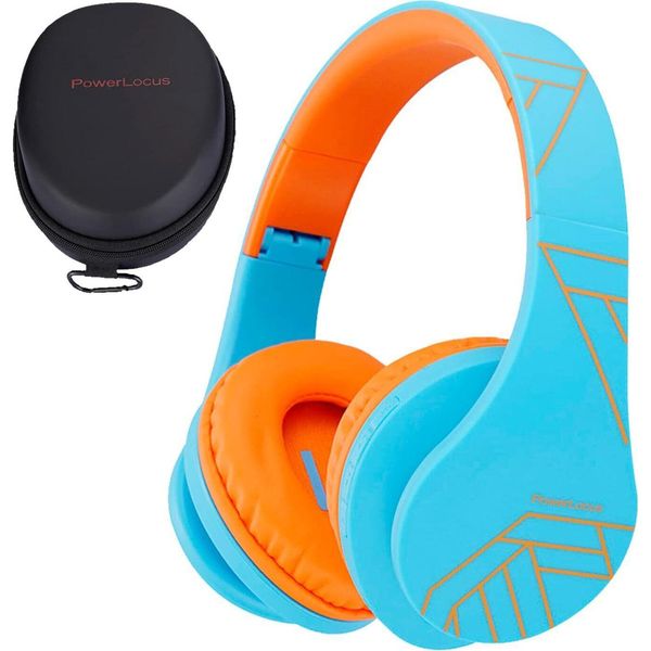 Cuffie Powerlocus Per Bambini Bluetooth Con Limitazione Del Volume A 85 Db, Pieghevoli Con Custodia Per Il Trasporto, Cuffie Over Ear Wireless E Cavo Con Microfono-image