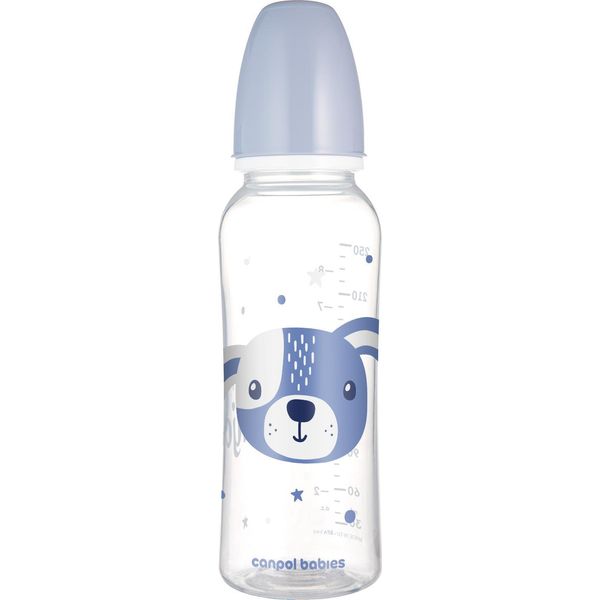 Canpol Babies Cute Animals Bottiglia 250 Ml Standard Blu 11/841_BLU, 1 Pezzo-image