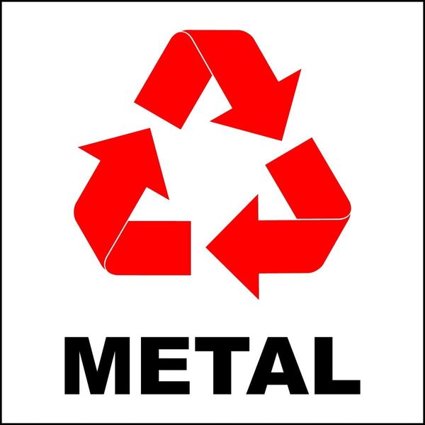 Metallo - Cartello Di Segregazione Dei Rifiuti 250X250 Adesivo Autoadesivo-image