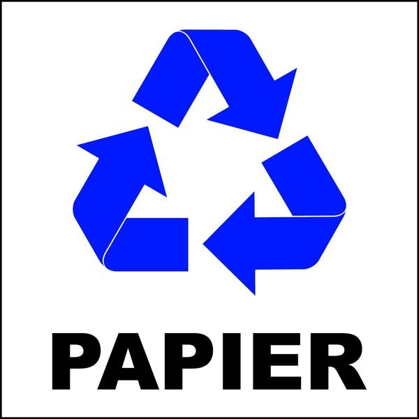 Carta - 250X250 - Adesivo Autoadesivo Per La Raccolta Differenziata Dei Rifiuti-image