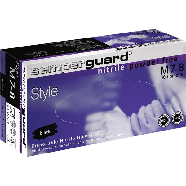 Guanti Monouso Semperguard Nitrile Style Taglia Xl Nero Nitrile 90 Pezzi/Scatola-image