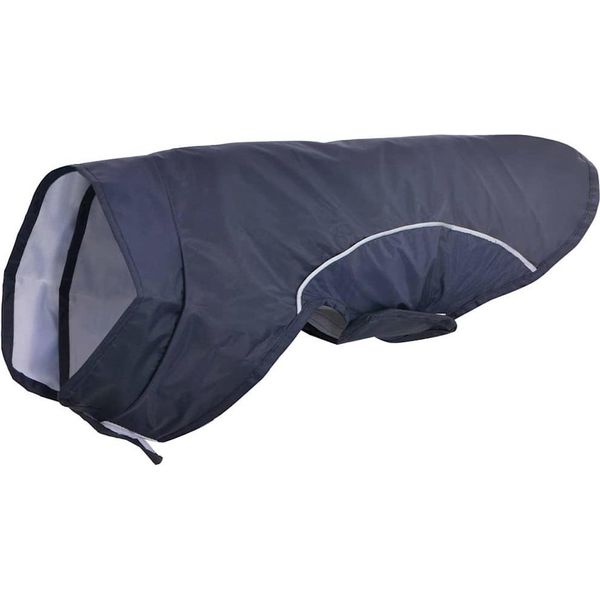 Vidaxl Mackintosh Per Cani Con Strisce Riflettenti In Poliestere Blu Navy S-image
