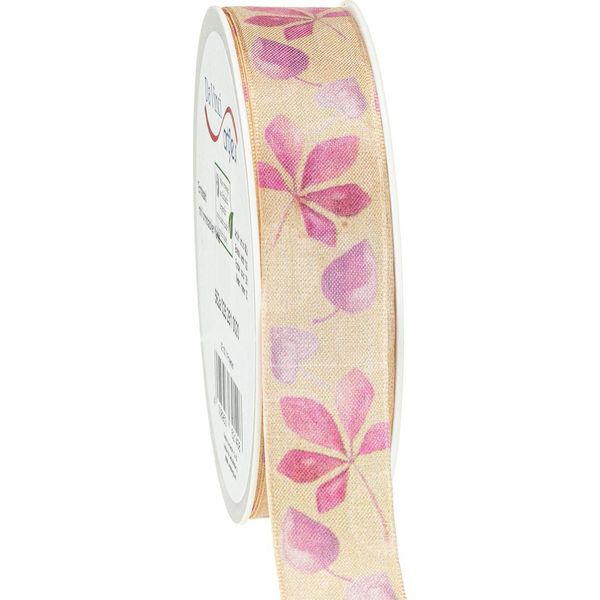 Nastro Regalo Viola Foglie D'autunno Decorazione Nastro 25Mm 20M Autunno Decorazione Nastro-image