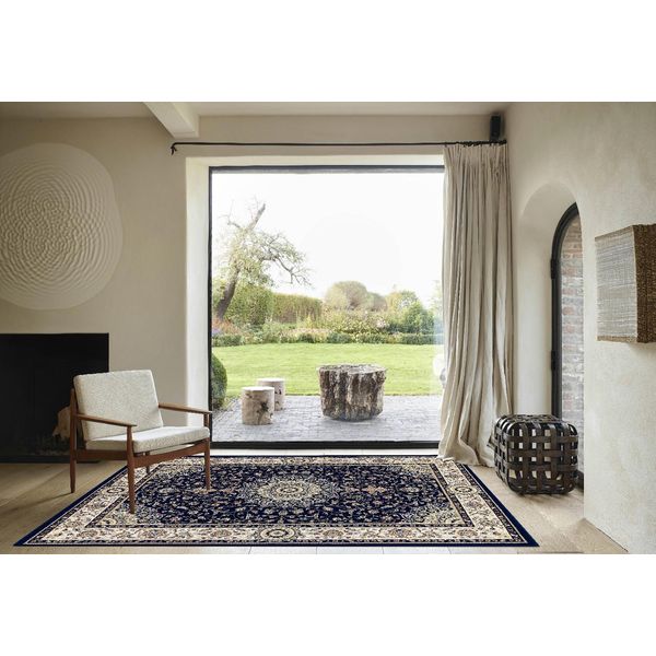 Tappeto Babil 160X230 Cm Navy Cream | Galleriafarah1970-image