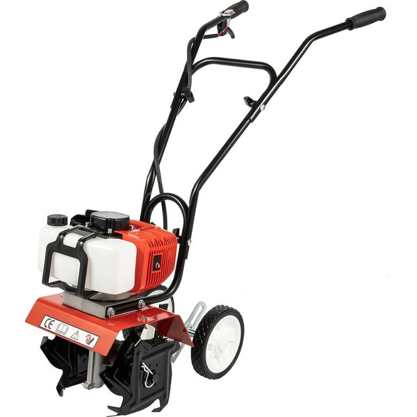 Forca Da Scavo A Benzina, Potente Motore 52CC, Ampia Larghezza Di Lavoro Di 30 Cm, Rosso/Nero-image