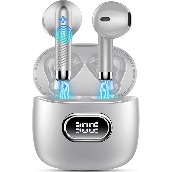 Cuffie Wireless Bluetooth 5.3 In Ear Con 4 Hd Mic, 42H Enc Noise Cancelling Earbuds Deep Bass, IP7 Impermeabile Earbuds Indicatore Led-image