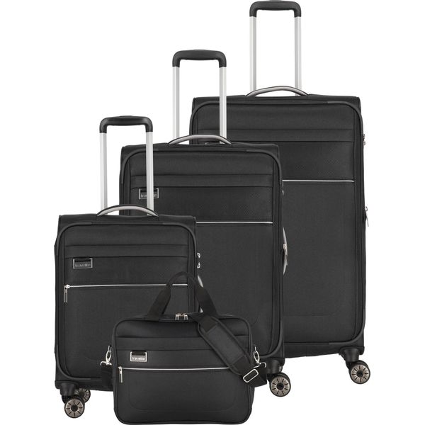 Travelite Carrello Miigo 4W Trolley-Set L / M / S + Bord Bag Black Nero-image