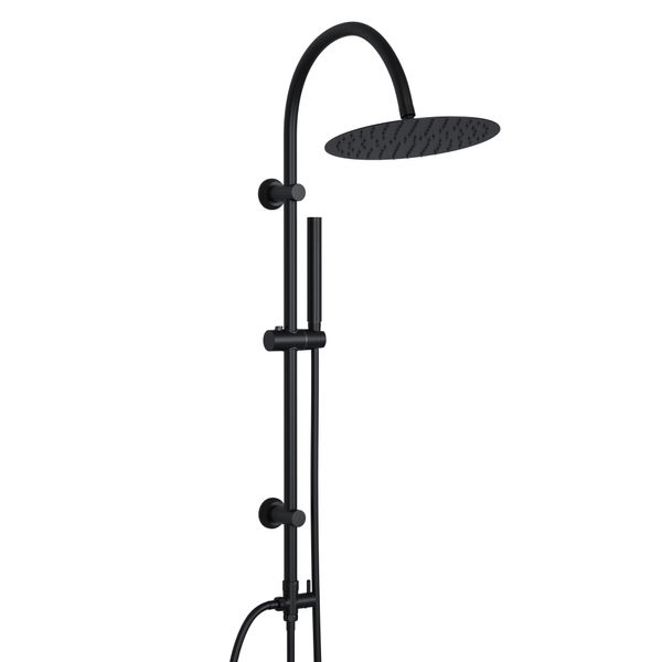 Joho Colonna Doccia Idromassaggio Acciaio Inox Senza Miscelatore Fori Muro Regolabili Doccia Colonna Soffione Doccetta, Asta Doccia Forma Di U, D25Cm-image