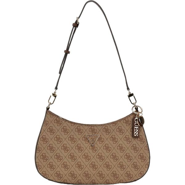 Borse Guess Borsa A Tracolla In Ecopelle Noelle Ii Top Zipper Borsa A Tracolla Logo Latte Marrone-image