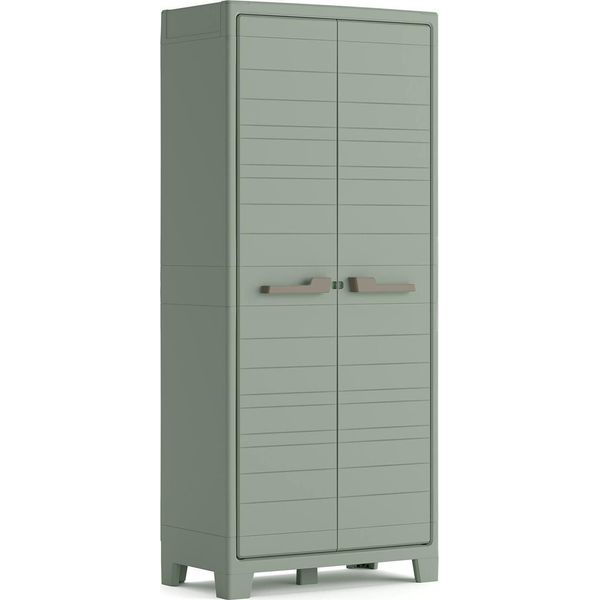 Dmora Armadio Da Esterno Quesnel 44X80X182H Cm Grigio, Apertura Battente 2 Ante Italy-image