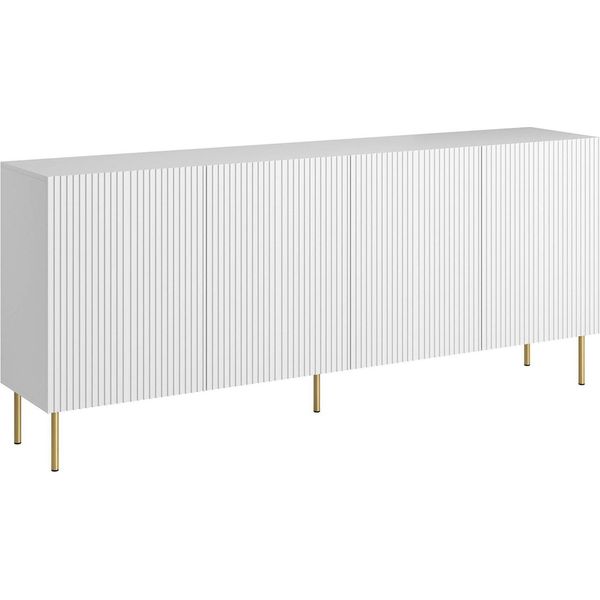 Dmora Credenza Londa 42X200X82H Cm, Apertura Battente 8 Vani-image