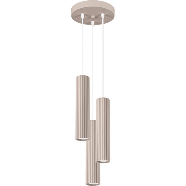 Lampada A Sospensione Karbon 3P Taupe 3Xgu10 10W Alluminio 108X19.5X19.5Cm Sollux Lighting-image