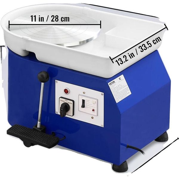 Ruota Da Vasaio, Velocità Regolabile, Funzionamento Silenzioso, 350W 5Kg Blu-image