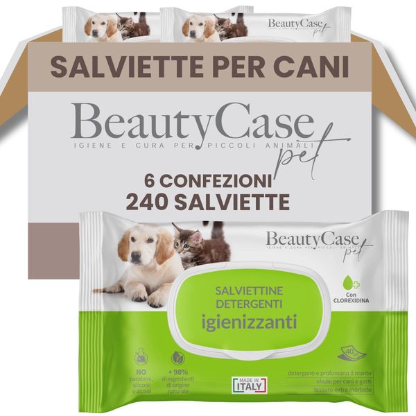 Salviette Detergenti Animali Igienizzanti Con Clorexidina - 240Pz-image