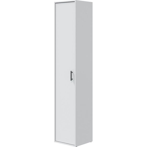Dmora Armadio Multiuso 1 Anta Potsdam 40X206H Cm Bianco, Un'anta 3 Vani-image