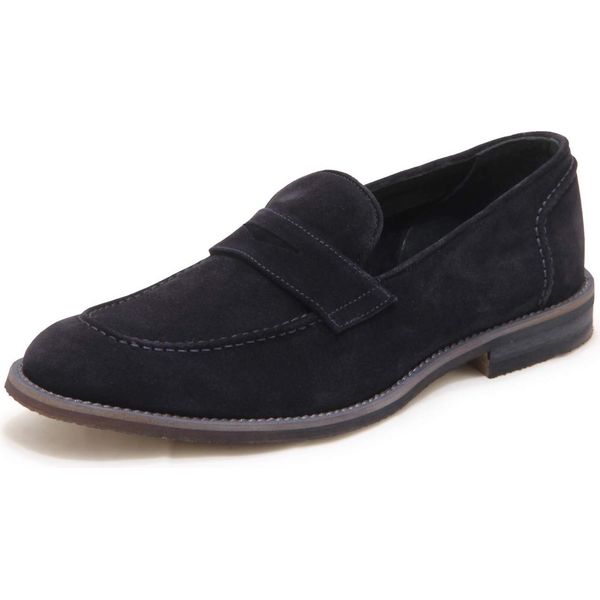N8128 Mocassino Uomo Caracciolo Man Suede Loafer Blue-image