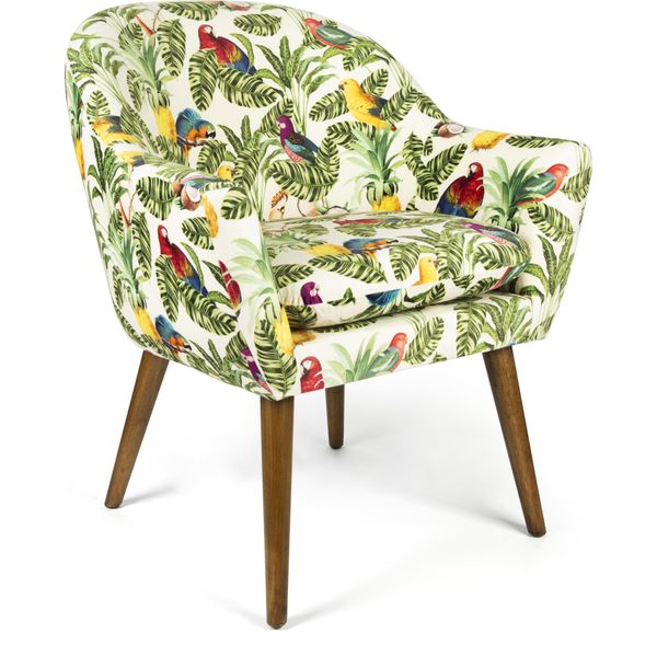 Poltrona Excelsa Havana In Poliestere E Multistrato 70,5X65X83 Cm Multicolore-image
